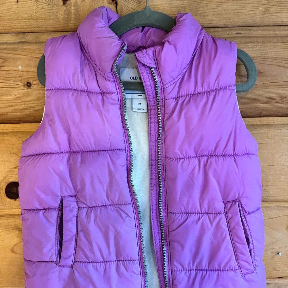Old Navy Lavender Puffer Vest
